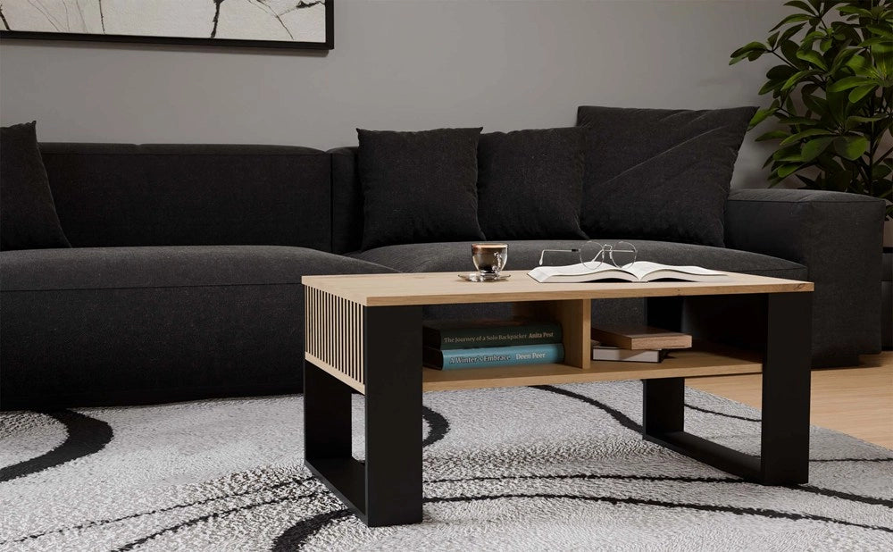 Tavolino modern 2p slim rovere artisan nero