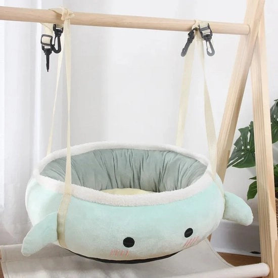 Hammock per Gatti in Plush PP Cotone, Multifunzionale, M-40x40cm - Letto per Gatti, Hammock per Animali, Abitacolo Caldo per Gatti