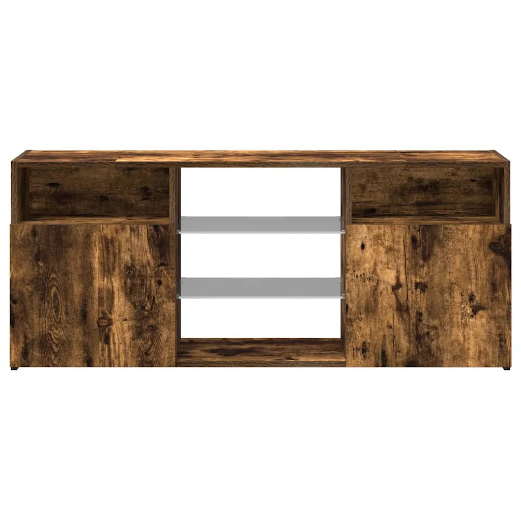 Mobile Porta TV con Luci LED Rovere Fumo 120x30x50 cm cod mxl 16431