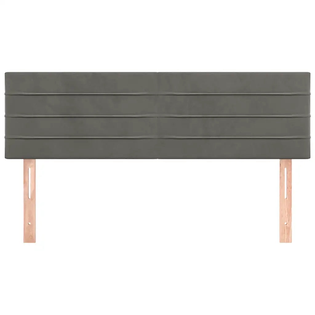 Testiera | Testata Grigio Scuro 144x5x78/88 cm in Velluto