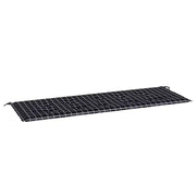 Cuscino Panca | Cuscini per sedie Giardino a Quadri Nero 150x50x4 cm Tessuto Oxford