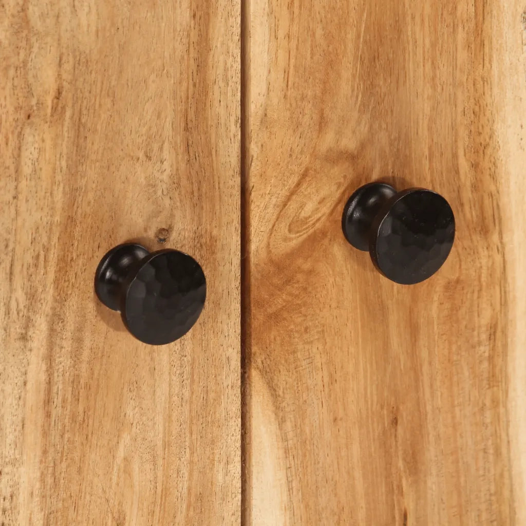 Credenza con 4 Ante-Buffet-Armadio da cucina 60x33x75 cm in Legno Massello di Acacia