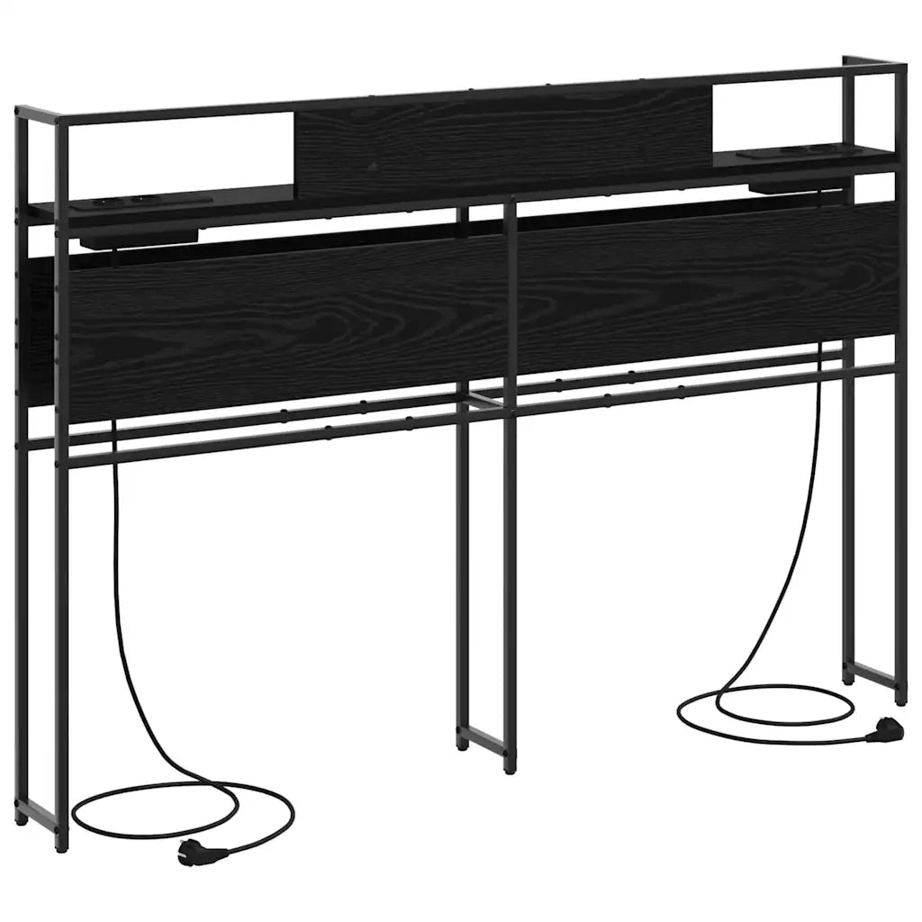 vidaXL Testata contenitore Rovere nero 135 cm Legno multistrato