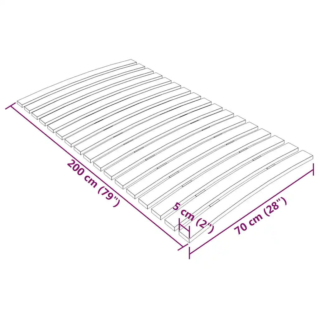 Rete a Doghe con 17 Doghe 70x200 cm