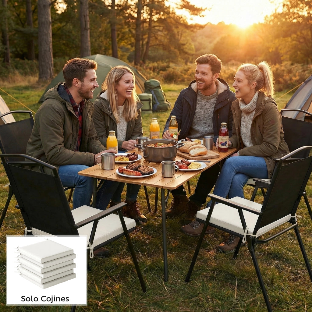 Set di cuscini per sedie da pranzo ¨C zephmum ¨C crema 46x42x7 cm 6 pezzi