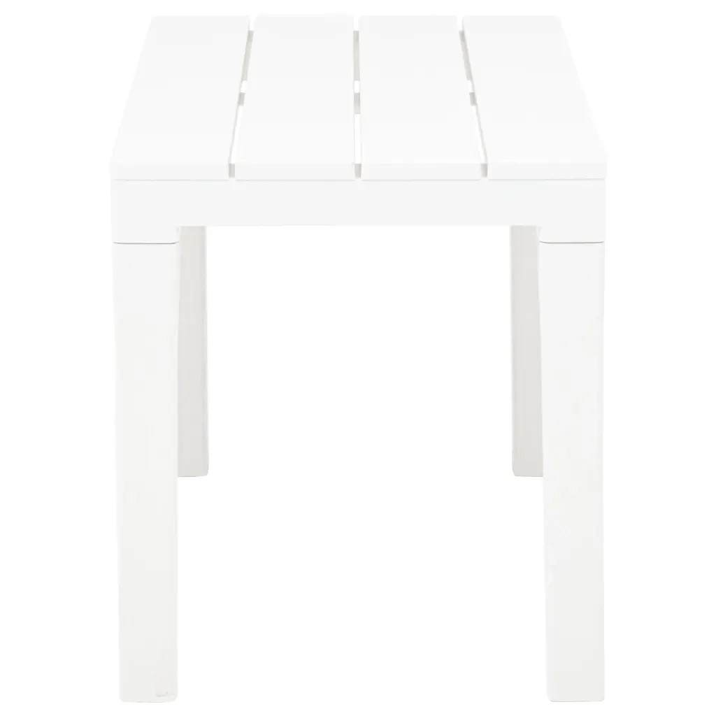Panchine da Giardino 2 pz Bianco in Plastica 48780