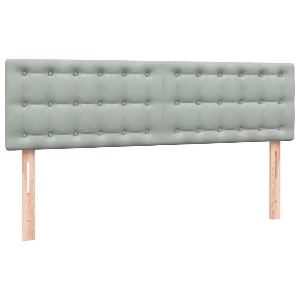 vidaXL Giroletto a Molle con Materasso Grigio Chiaro 160x210cm Velluto