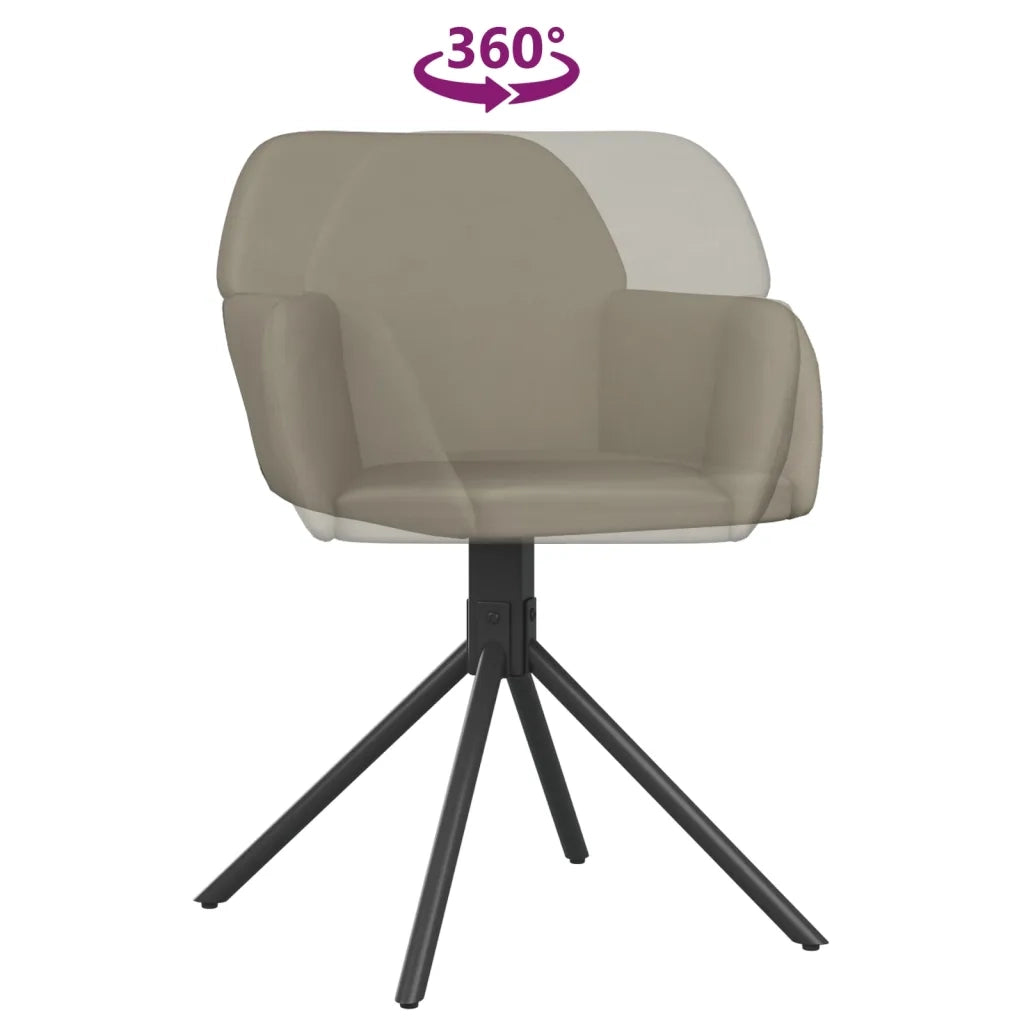 Sedie da Pranzo Girevoli 2 pz Grigio Chiaro in Velluto cod mxl 28199