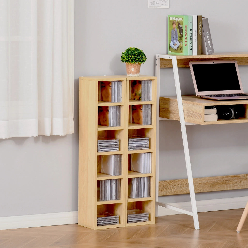 Colonna Porta CD DVD ¨C Minimal ¨C 21x19x88 cm, Colore Rovere