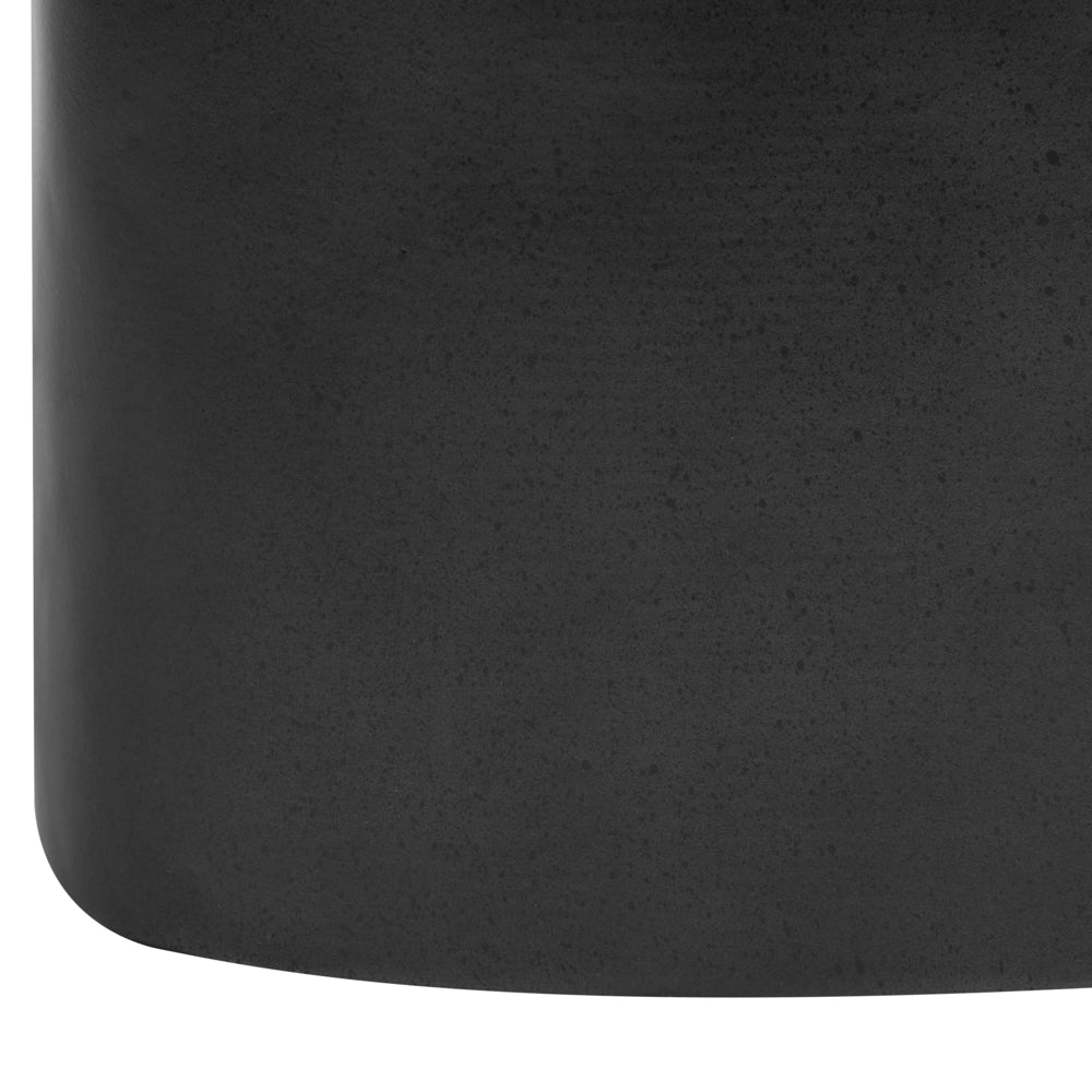 Tavolino decorativo in MgO, forma irregolare, resistente alle macchie, alla ruggine, all'acqua e al vento, 120 x 57 cm, nero
