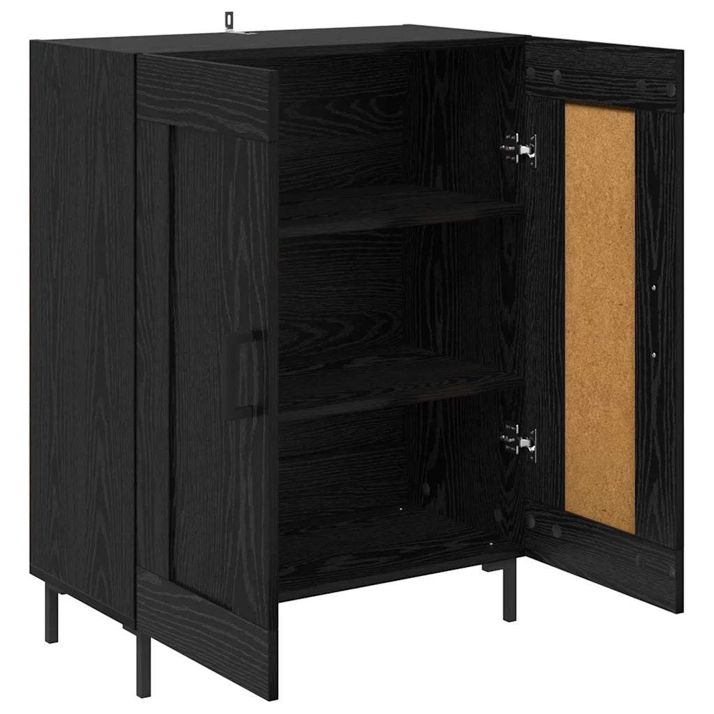 Credenza-Buffet-Armadio da cucina Rovere Nero 69,5 x 34 x 90 cm 493626
