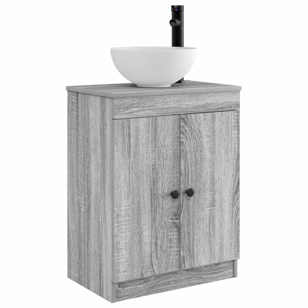 Mobile da bagno con lavabo Sonoma grigio 54 x 35 x 83 cm 890119