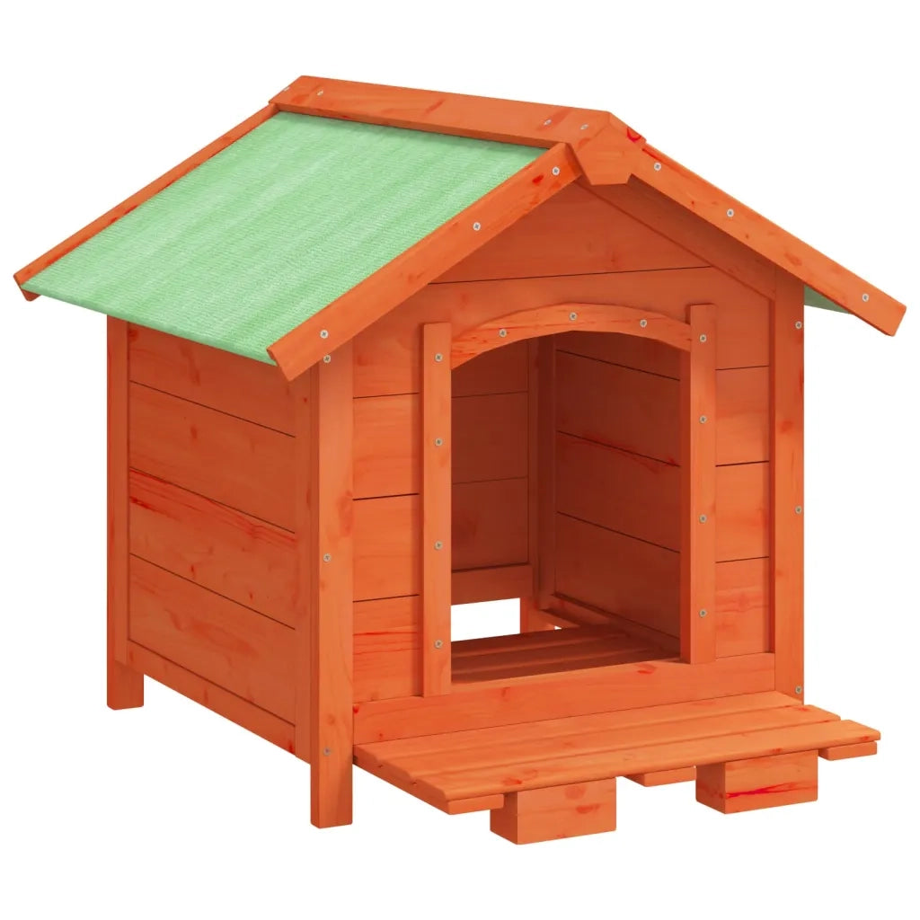 Cuccia per Cani Marrone 65x65x61,5 cm in Legno Massello di Pino 172273