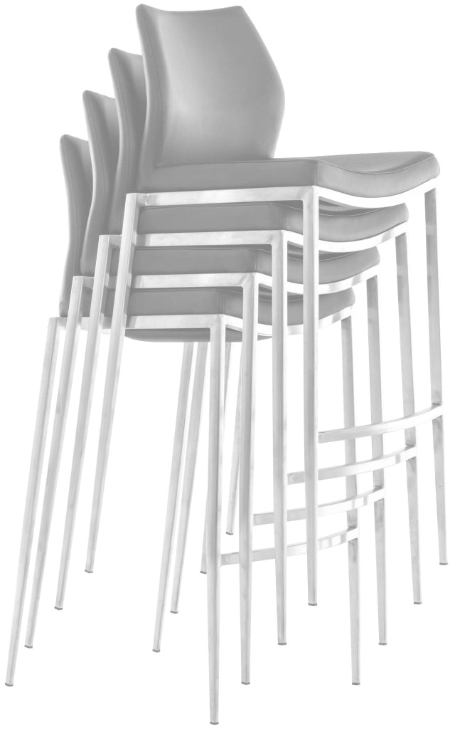 Sgabello Moderno Design Matola In Similpelle crema,nero