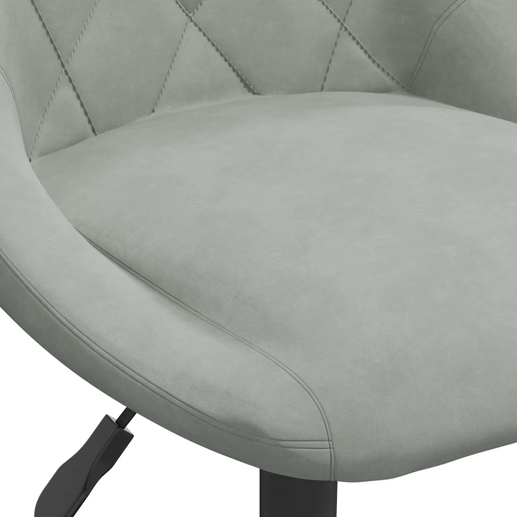 Sedie da Pranzo Girevoli 4 pz Grigio Chiaro in Velluto cod mxl 57008