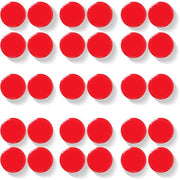 30 pezzi di forti magneti per lavagne e whiteboards - magneti rotondi per frigoriferi, decorativi piccoli magneti per lavagne, scuole, uffici - minimagnetici con forte aderenza per foto e appunti (rosso)