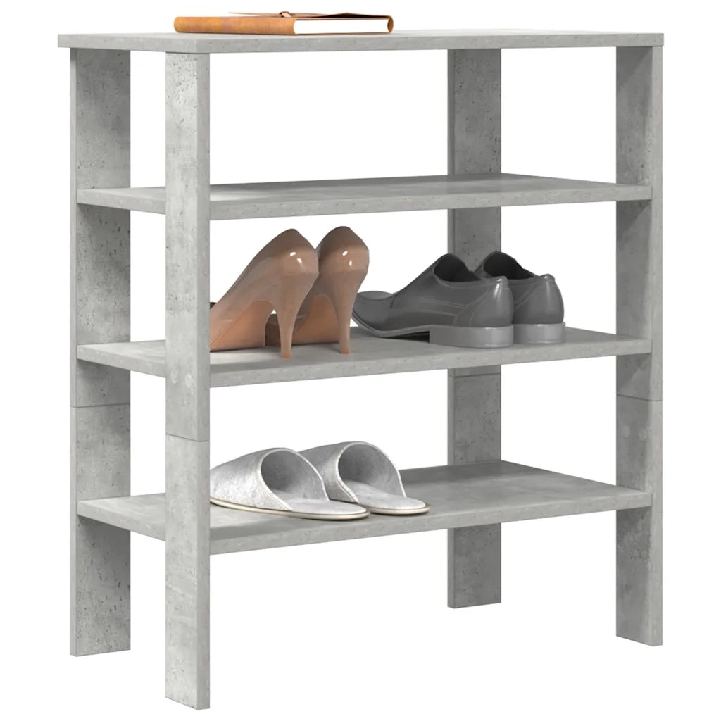 Scarpiera Grigio Cemento 61x32x70 cm in Legno Multistrato 859845