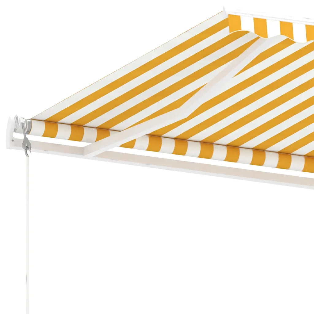 Tenda da Sole Autoportante Automatica 600x300 cm Gialla Bianca 3069608