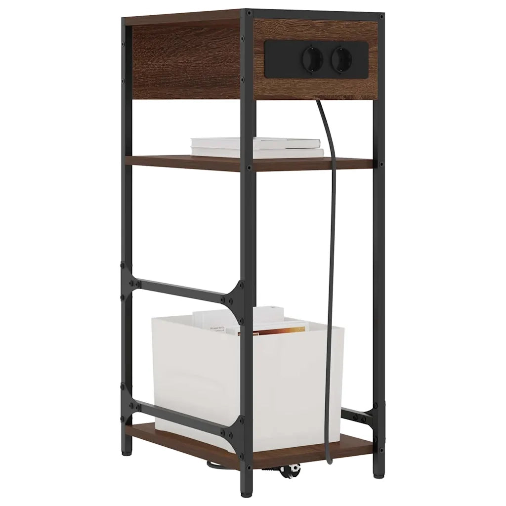 vidaXL Armadio da Notte con cassetto Rovere marrone 40 x 27 x 76 cm