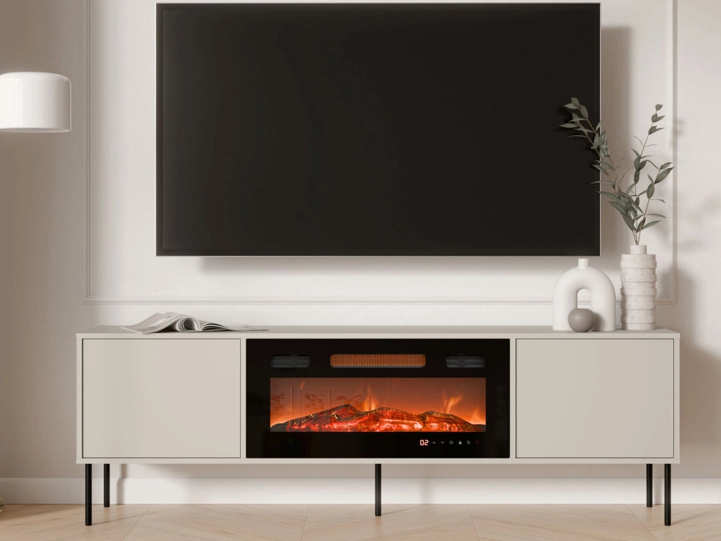 Silvi, Mobile Porta tv un Ripiano, 180x40x60h cm Beige