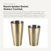 Set di Cocktailshaker in Acciaio Inossidabile - 600/750 ML - Durevole - Adatto per Feste