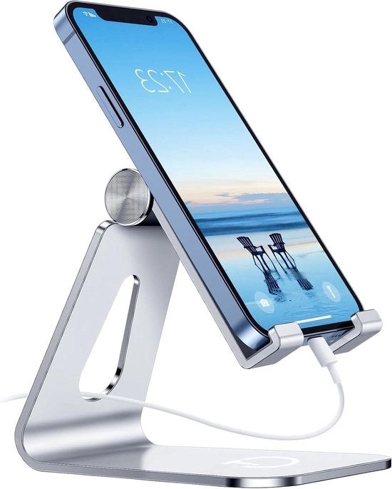 Stand per Telefono con Regolazione Multi-Angolo per Tablet Universale con Supporto Opportuno per iPhone 16/15/14/13/12/11/X Pro Max Mini Galaxy Mate