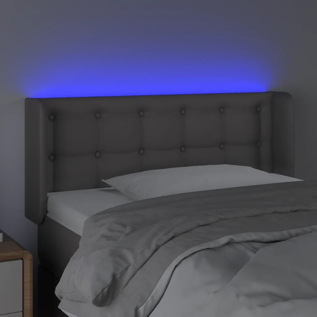 Testiera a LED Grigio 83x16x78/88 cm in Similpelle 3123312