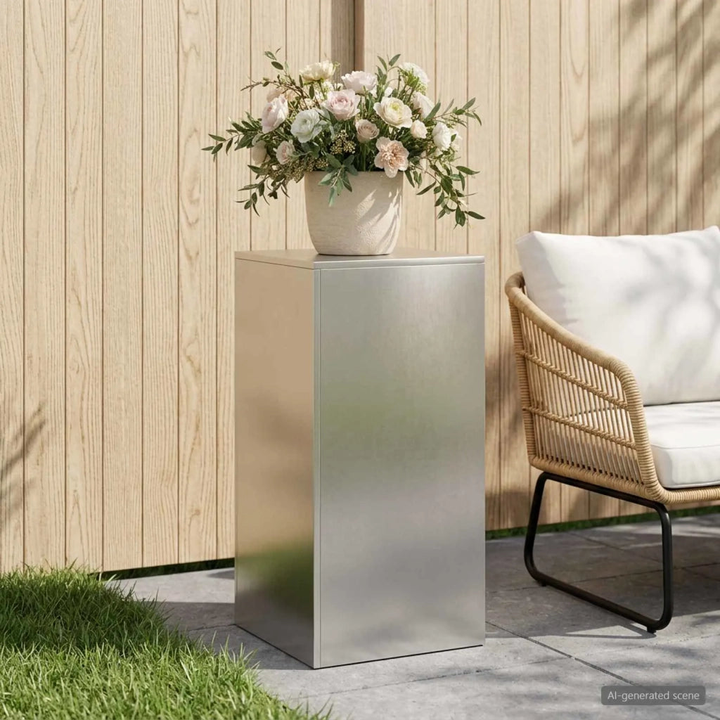 Supporto per piante Argento 40 x 40 x 80 cm Acciaio 8012552
