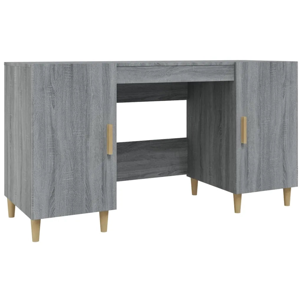 Scrivania Grigio Sonoma 140x50x75 cm in Legno Multistrato 817550