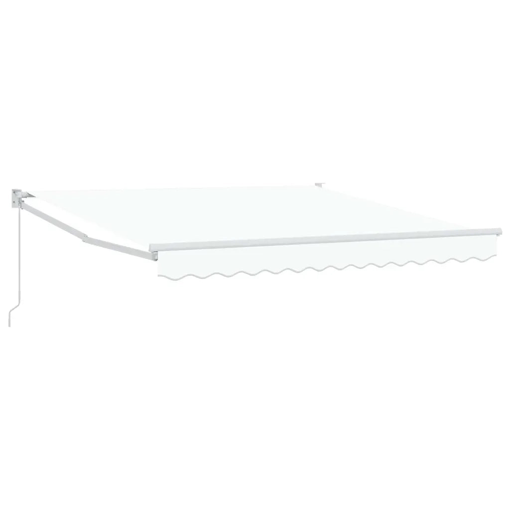 Tenda da Sole | Tenda Retrattile Bianco 350 x 250 cm Poliestere e Alluminio