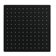 Trade Shop - Soffione Doccia Ultra Slim Quadrato 25x25cm Bagno Miscelatore Nero Attacco Universale 87883 -
