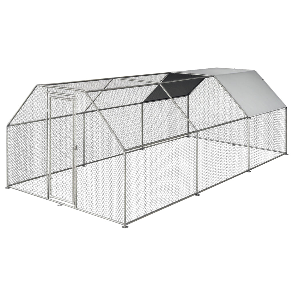 Recinto per Galline in Metallo ¨C zephmum ¨C Grigio 280x570x195cm