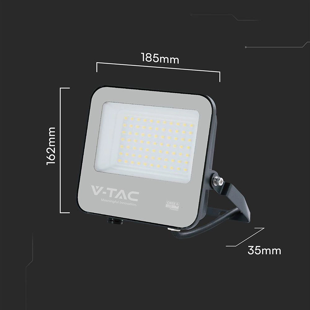 Faro LED CREE 50W 6750lm 4000K IP65 nero V-TAC VT-4455
