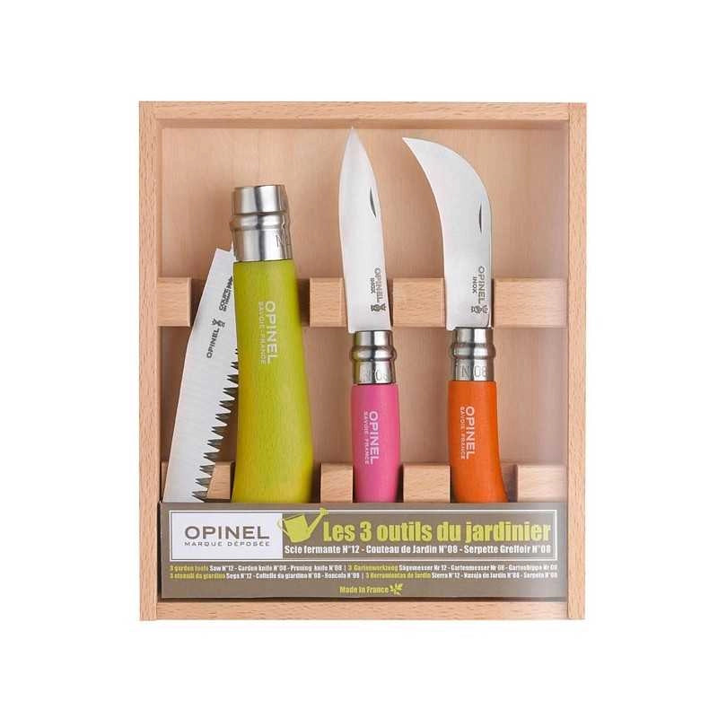 Set Coltelli Virobloc Giardiniere pz.3 Opinel