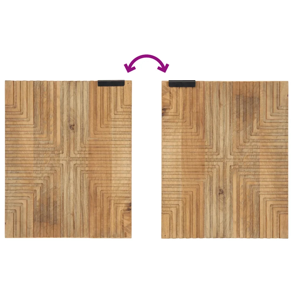 Set Mobili da Bagno 4 pz Marrone in Legno Massello di Mango 3310008
