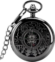 Compasso con cifre luminose per navigazione all'aperto, design vintage con borsa da portare, regalo per uomini