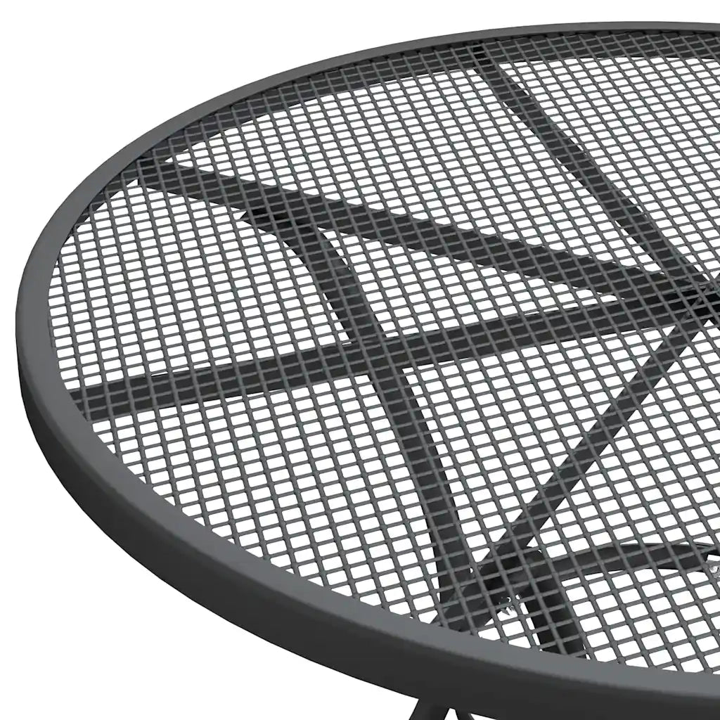 Set da Pranzo per Giardino 5pz | Set Salotto da Giardino Rete Metallica Espansa Antracite
