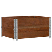 Fioriera | Cassetta per fiori | Vaso da Giardino Marrone 80x60 cm Legno Massello di Pino