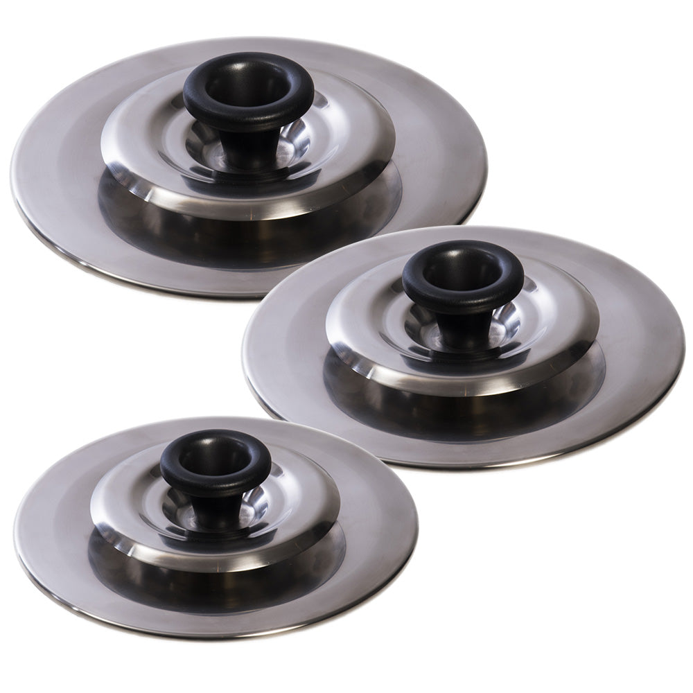 4 Coperchi Magici Antiodore  Ventur Magic In Acciaio Inox 22, 26, 30, 34 Cm