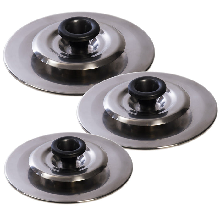 4 Coperchi Magici Antiodore  Ventur Magic In Acciaio Inox 22, 26, 30, 34 Cm