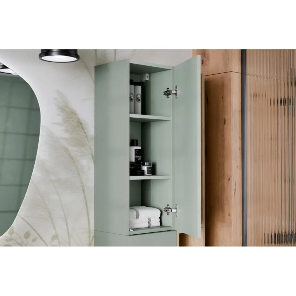 Colonna bagno sospesa OSTER 80 cm verde salvia 1 porta