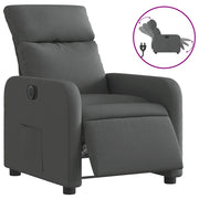Poltrona | Sedia Relax Elettrica Reclinabile Grigio Scuro in Tessuto