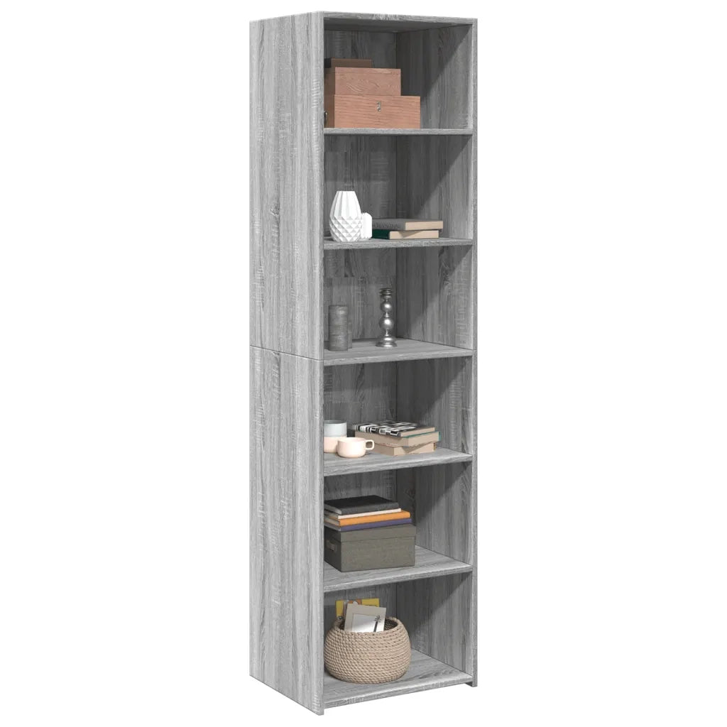 Credenza | Madia | Buffet da pranzo | Armadio da pranzo Grigio Sonoma 50x41x185 in Legno Multistrato