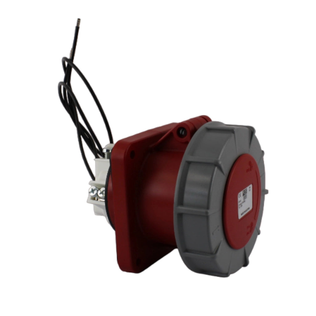 Presa Dritta 63A 3P+N+T 380V IP67 + Pulsante Test PCE