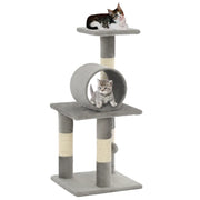Albero per Gatti con Tiragraffi in Sisal 65 cm Grigio 170596