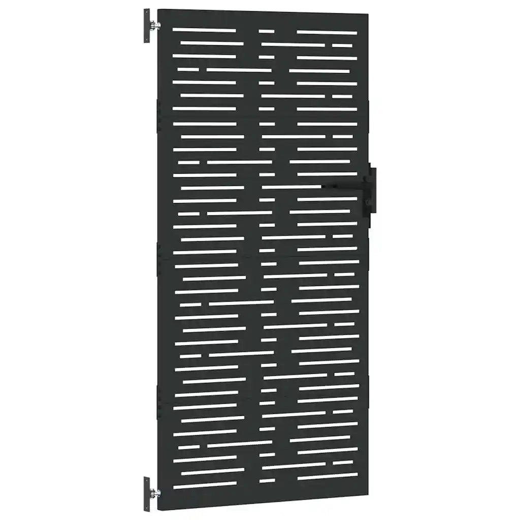 Cancello da giardino con blocco Nero 85 x 200 cm