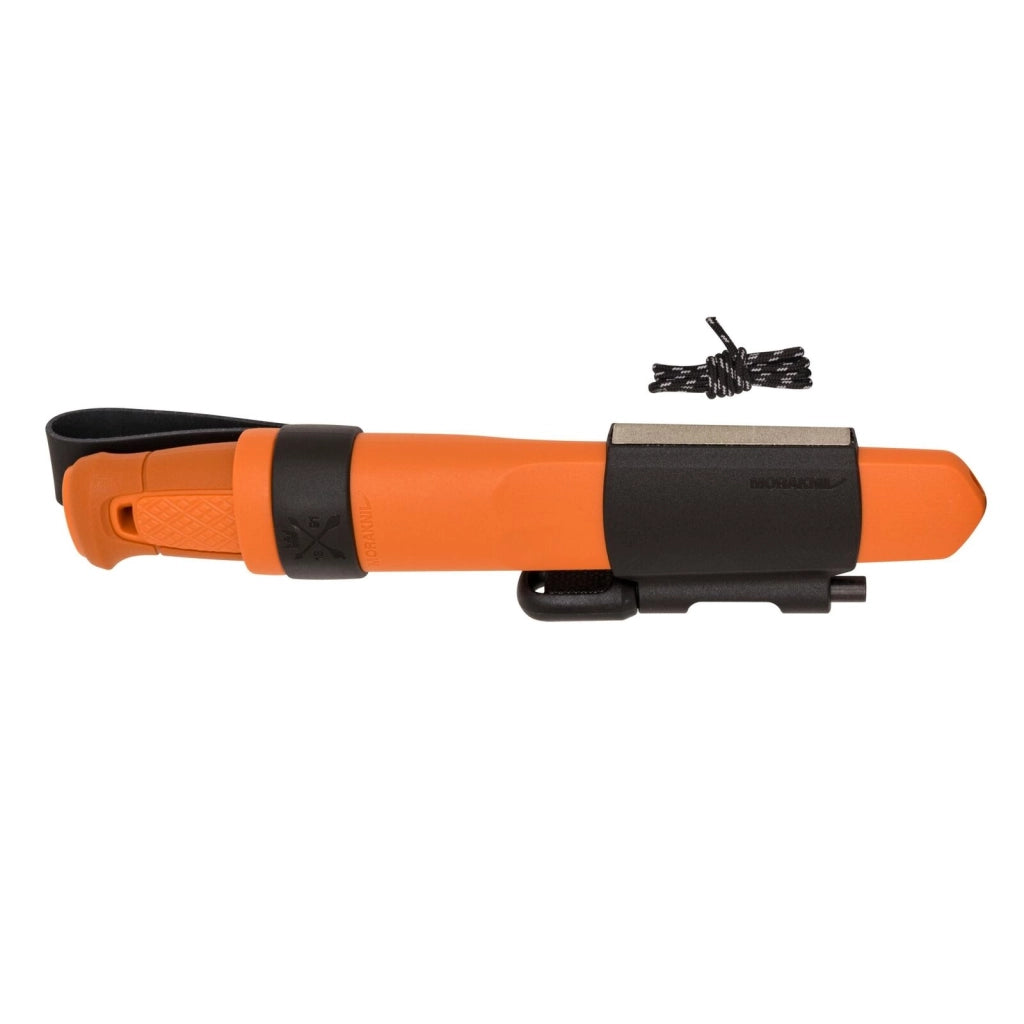 Morakniv 13913 Kansbol Coltello Lama Fissa in Acciaio Sandvik 12C27 con Kit Survival Manico in Gomma TPE Fodero in Plastica colore Arancione
