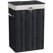 Cestino per biancheria con coperchio ¨C Zephmum ¨C Bamb¨´, pieghevole, 72L, Nero 40x30x60cm