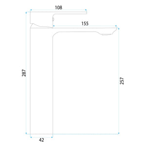 Rubinetto Da Lavabo Rea Drop Brush Gold High