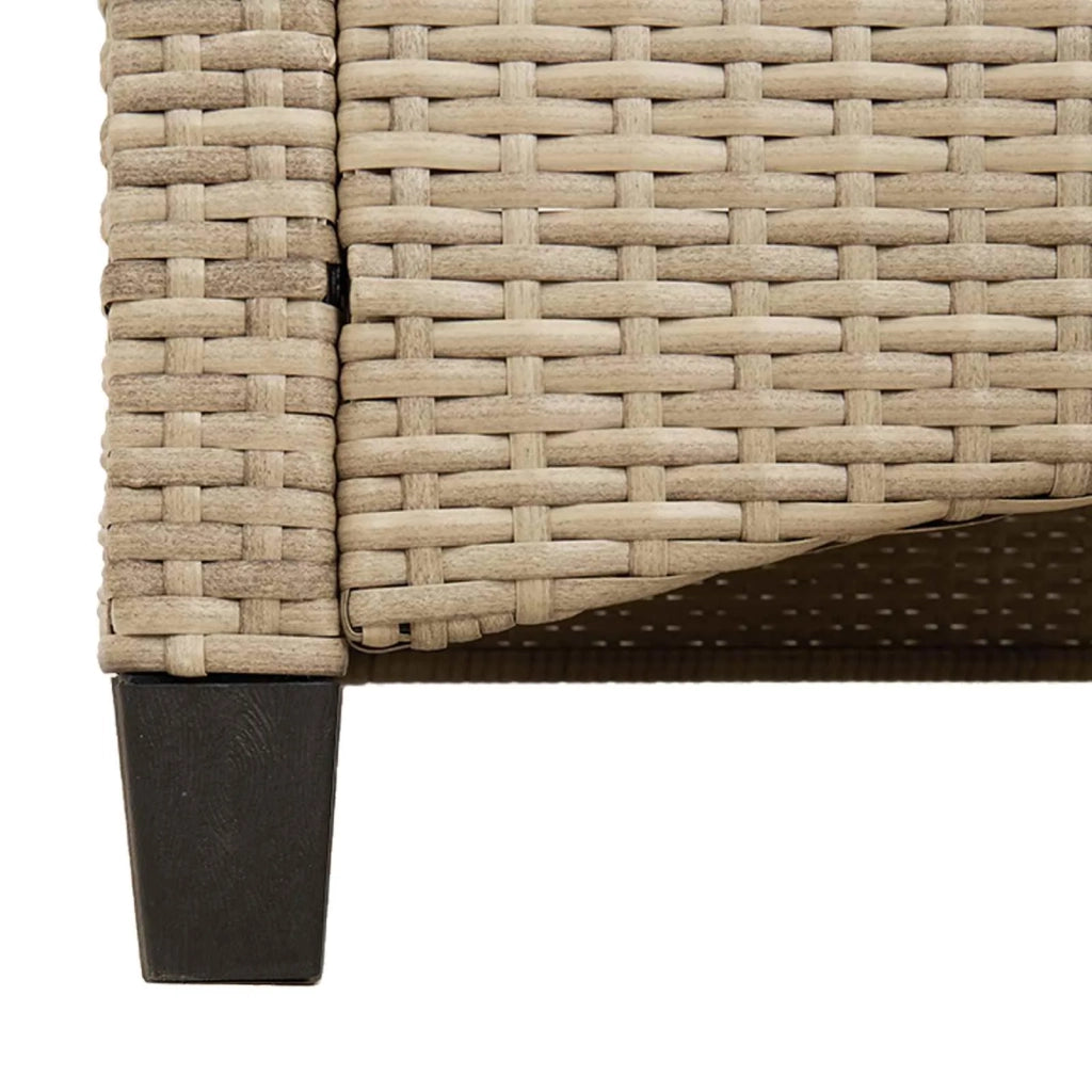 Panchina da giardino Beige e Grigio Chiaro 105 x 60 x 112 cm